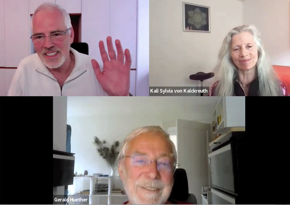 Frank B. Leder, Kali Sylvia von Kalckreuth und Neurobiologe Gerald Hüther im Gespräch über Berührung
