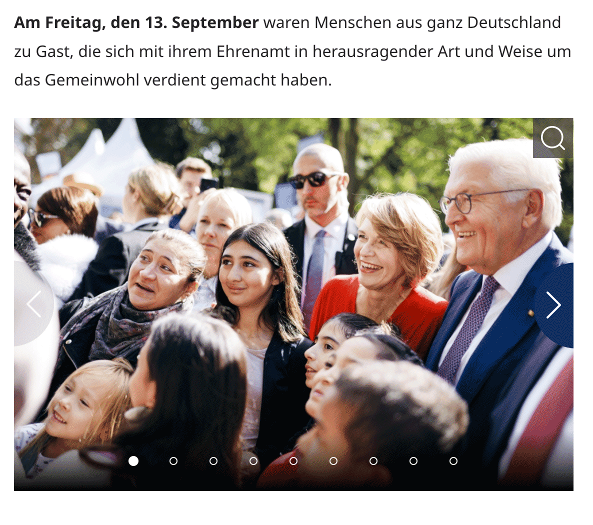 Bundespräsident Steinmeier und seine Frau Elke Büdenbender am 13.9.24 im Schloss Bellevue